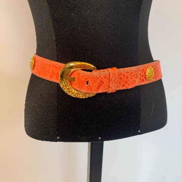 Escada | Accessories | Vintage Escada Coral Snakeskin  display picture 3